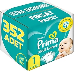 Prima Aktif 1 Numara Yenidoğan 44'lü 8 Adet Bebek Bezi