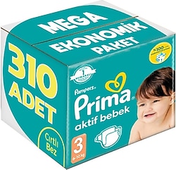 Prima Aktif 3 Numara Midi 62'li 5 Adet Bebek Bezi