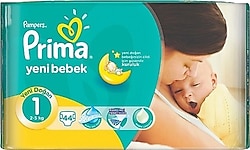 Prima Aktif 1 Numara Yenidoğan 45'li Bebek Bezi