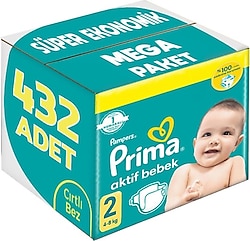 Prima Aktif 2 Numara Mini 72'li 6 Adet Bebek Bezi