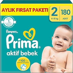 Prima Aktif 2 Numara Mini 180'li Bebek Bezi