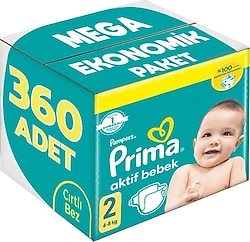 Prima Aktif 2 Numara Mini 72'li 5 Adet Bebek Bezi