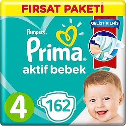 Prima Aktif 4 Numara Maxi 54'lü 3 Adet Bebek Bezi