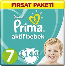 Prima Aktif 7 Numara XX Large 144'lü Bebek Bezi