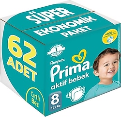 Prima Aktif 8 Numara XXX Large 31'li 2 Adet Bebek Bezi