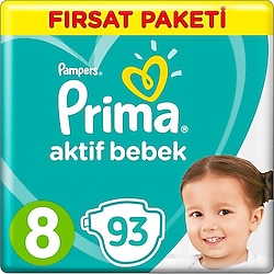 Prima Aktif 8 Numara XXX Large 31'li 3 Adet Bebek Bezi