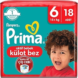 Prima 6 Numara Extra Large 18'li Külot Bez