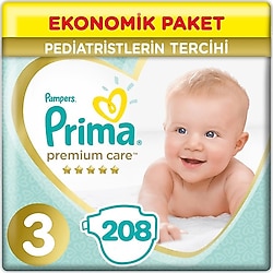 Prima Premium Care 3 Numara Midi 52'li 4 Adet Bebek Bezi