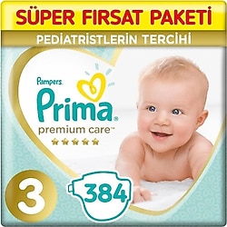 Prima Premium Care 3 Numara Midi 96'lı 4 Adet Bebek Bezi