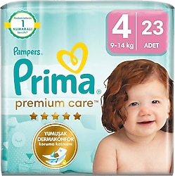 Prima Premium Care 4 Numara Maxi 23'lü Bebek Bezi