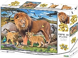 Prime 3D Aslan Ailesi 500 Parça Puzzle 10161
