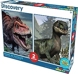 Prime 3D Discovery Tarbosaurus ve Velociraptor 200 Parça İkili Puzzle 10231