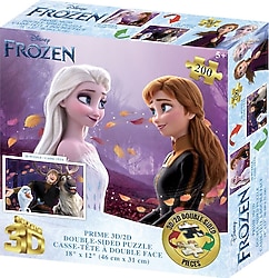 Prime 3D Disney Frozen Çift Taraflı 200 Parça Puzzle 37547