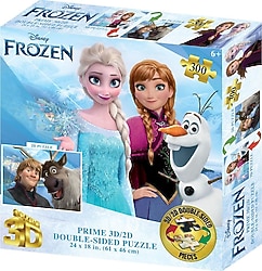 Prime 3D Disney Frozen Çift Taraflı 300 Parça Puzzle 37554
