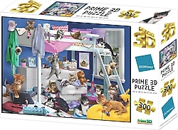 Prime 3D Giordano Yatak Odası Kedileri 300 Parça Puzzle 12236