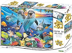 Prime 3D Oyuncu Yunuslar 500 Parça Puzzle 10363