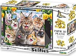 Prime 3D Sevimli Kediler Selfie 48 Parça Puzzle 20553