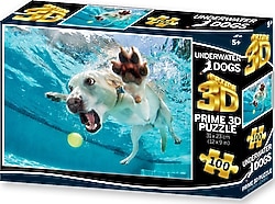 Prime 3D Su Altında Köpek Daisy 100 Parça Puzzle 20508