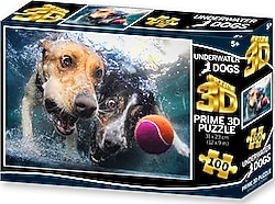 Prime 3D Su Altında Köpekler 100 Parça Puzzle 20529