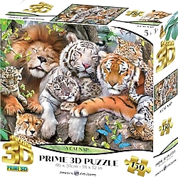 Prime 3D Vahşi Kediler 150 Parça Puzzle 10872