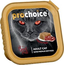 Prochoice Tahılsız Sığır Etli 100 gr Ezme Yetişkin Konserve Kedi Maması