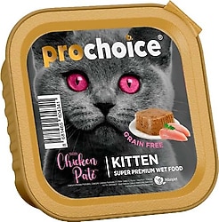 Prochoice Tahılsız Tavuklu 100 gr Ezme Yavru Konserve Kedi Maması