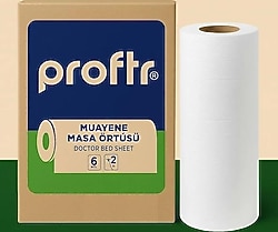 Proftr Çift Katlı 50x25 cm 50 m 6'lı Hasta Muayene Sedye Masa Örtüsü