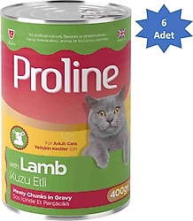 Proline Kuzu Etli 400 gr 6'lı Yetişkin Konserve Kedi Maması