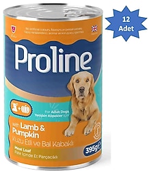 Proline Pate Kuzu Etli ve Balkabaklı 395 gr 12'li Yetişkin Konserve Köpek Maması