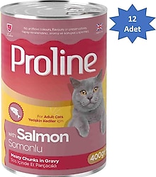 Proline Somonlu 400 gr 12'li Yetişkin Konserve Kedi Maması