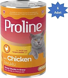 Proline Tavuklu 400 gr 6'lı Yetişkin Konserve Kedi Maması
