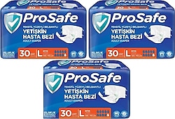 Prosafe Belbantlı Büyük Boy L 30'lu 3 Adet Hasta Bezi