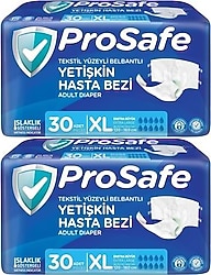 Prosafe Belbantlı Ekstra Büyük Boy XL 30'lu 2 Adet Hasta Bezi