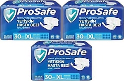 Prosafe Belbantlı Ekstra Büyük Boy XL 30'lu 3 Adet Hasta Bezi