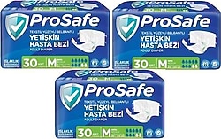 Prosafe Belbantlı Orta Boy M 30'lu 3 Adet Hasta Bezi