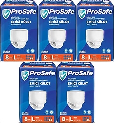 Prosafe Emici Külot Büyük Boy L 8'li 5 Adet Hasta Bezi