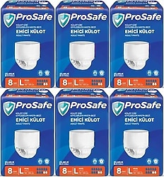 Prosafe Emici Külot Büyük Boy L 8'li 6 Adet Hasta Bezi