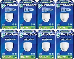 Prosafe Emici Külot Orta Boy M 30'lu 8 Adet Hasta Bezi