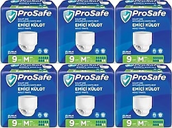 Prosafe Emici Külot Orta Boy M 9'lu 6 Adet Hasta Bezi