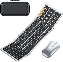 ProtoArc XKM01 Siyah Gümüş Kablosuz Klavye Mouse Seti