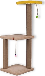 Pugalo 82 cm Catnipli İki Katlı Kedi Tırmalama Tahtası - Krem