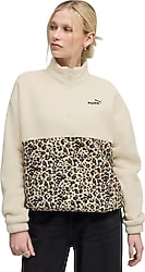 Puma Essentials Animal Print 688083 Yarım Fermuarlı Kadın Polar