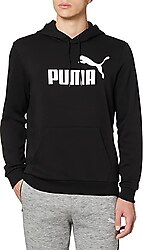 Puma Essentials Big Logo Erkek Kapüşonlu Sweatshirt Siyah