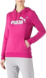 Puma Essentials Logo Kapüşonlu Kadın Sweatshirt Pembe 586797-86