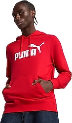 Puma Essentials No.1 Logo 682572-11 Kapüşonlu Kırmızı Erkek Sweatshirt
