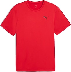 Puma Essentials Solid 525908-11 Kırmızı Kısa Kollu Bisiklet Yaka Erkek Tişört