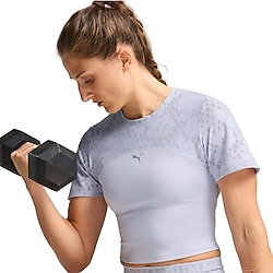 Puma Lace 526776 Kısa Kollu Bisiklet Yaka Crop Tişört