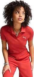 Puma Premium Essentials 629777 Kısa Kollu Polo Yaka Kadın Tişört