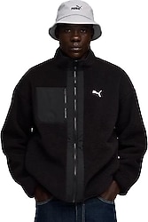 Puma Sherpa 688371-01 Çift Taraflı Siyah Erkek Polar Mont