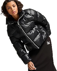 Puma Shiny Puffer 626514-01 Siyah Kadın Şişme Mont
